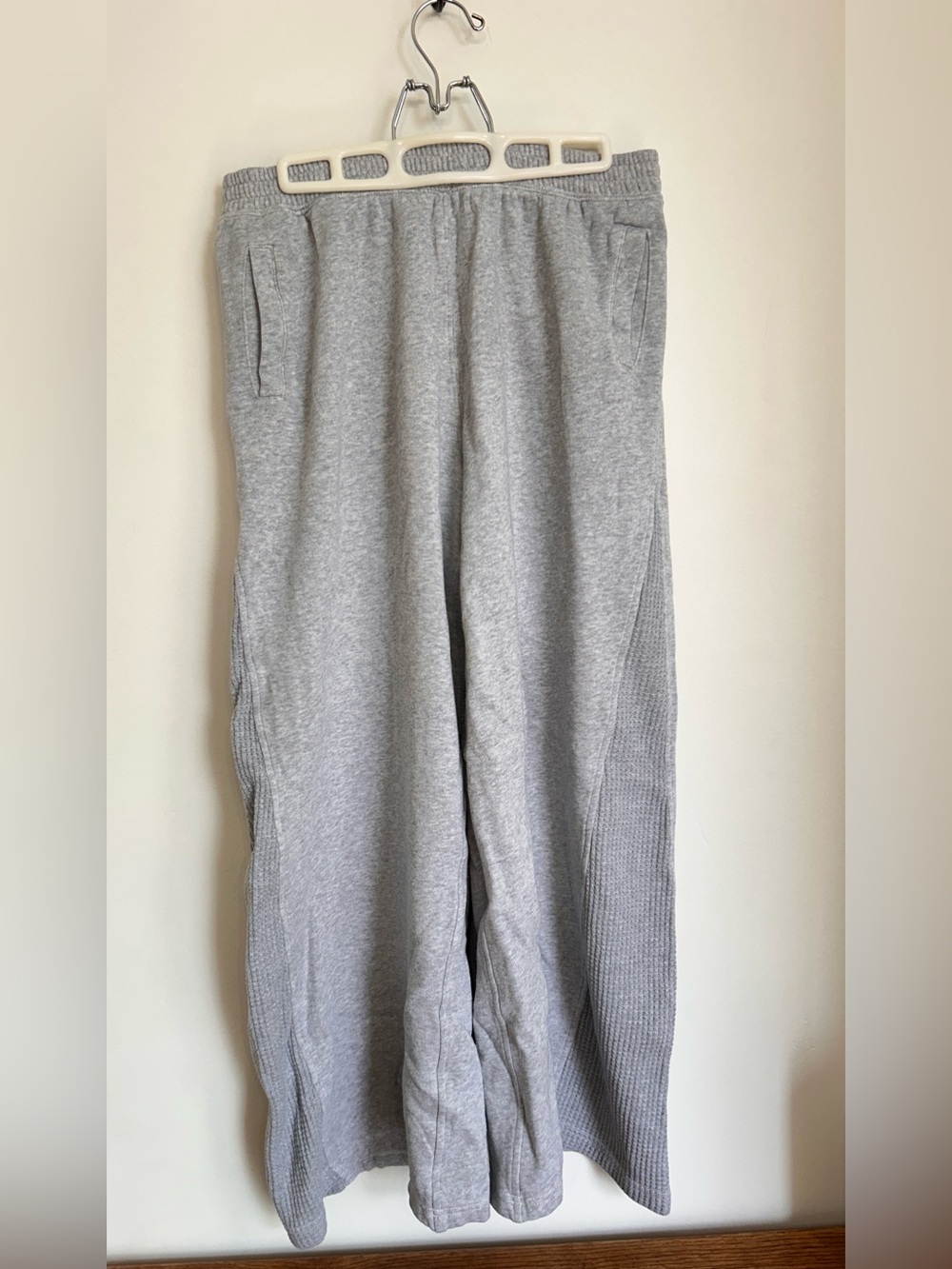 AERIE WIDE LEG COZY SWEAT PANTS WITH WAFFLE DETAIL